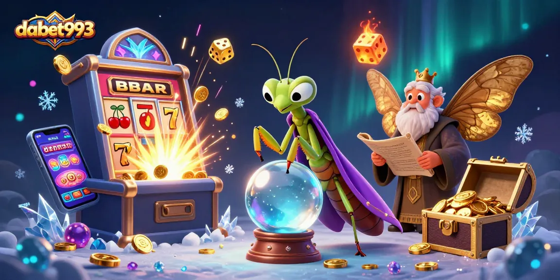 dabet993 entices players with a lively casino scene showcasing slot machines and vibrant characters