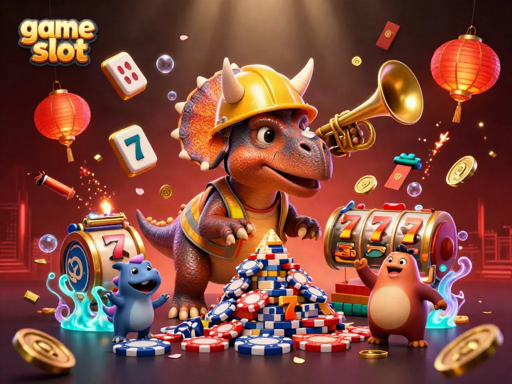 Experience the excitement of the game slot with animated characters and vibrant casino elements.