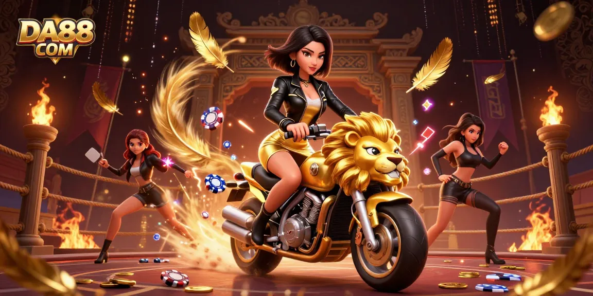 Experience the thrill of DA88 COM with intense gambling action featuring dynamic characters and casino elements.