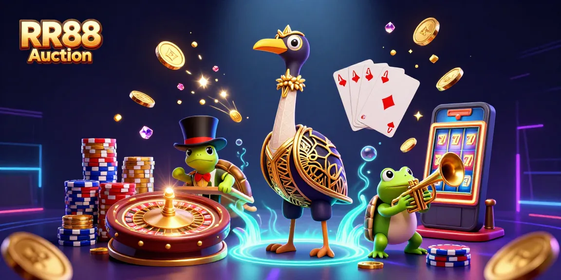 Experience thrilling games at RR88 Auction with vibrant characters and casino elements.