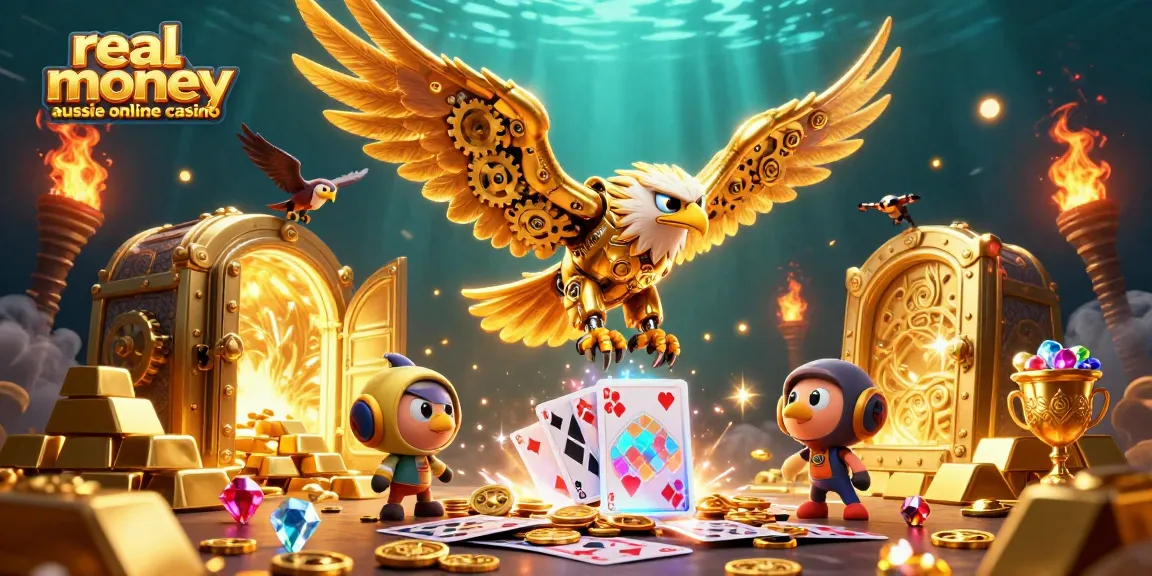 Experience the thrill of real money aussie online casino with our vibrant 3D illustration.