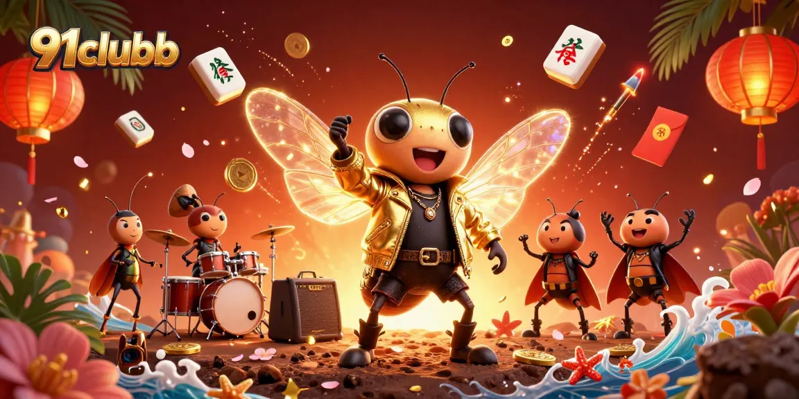 Experience the excitement of 91clubb with a vibrant 3D casino-themed illustration showcasing engaging game elements.