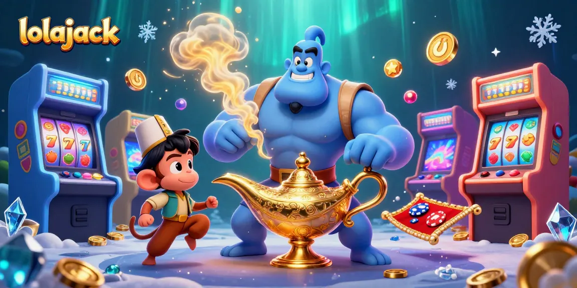 Experience the magic of lolajack casino with vibrant 3D elements and a dynamic gaming scene.