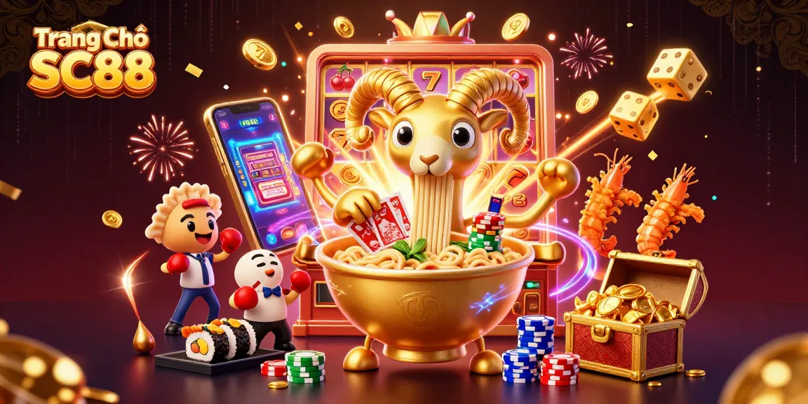 Experience the thrill of Trang Chủ SC88 with vibrant casino characters and exciting game elements.