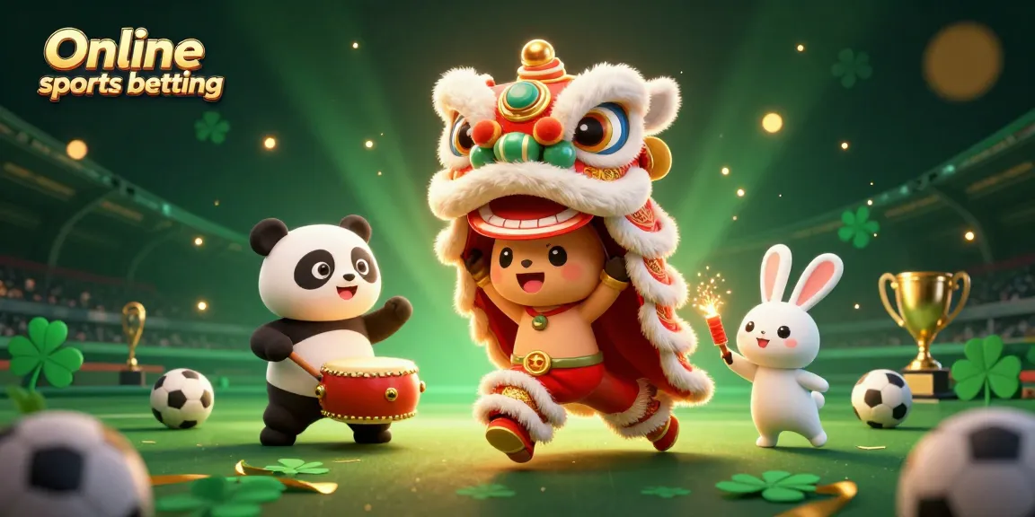 Engage in online sports betting excitement with a dynamic 3D casino illustration featuring playful characters.