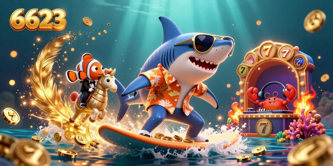 Experience the thrill of 6623 casino gaming with animated characters showcasing live betting on colorful slots.